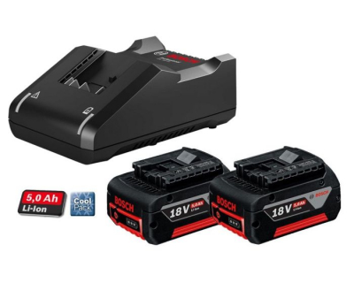 BOSCH 18V BATTERY STARTER SET 2 X GBA 5.0, 1 X GAL1880CV 1600A00B8K