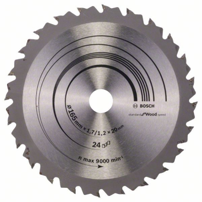 BOSCH CIRC SAWBLADE fits 18v 2608 642 601 (165x20/16x24T)