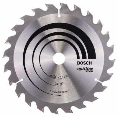 BOSCH OPTILINE CIRCULAR SAW BLADE 2608640612 190x20/16x24T