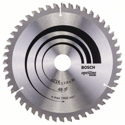 BOSCH OPTILINE CIRCULAR SAW BLADE 2608640641 216x30x48T