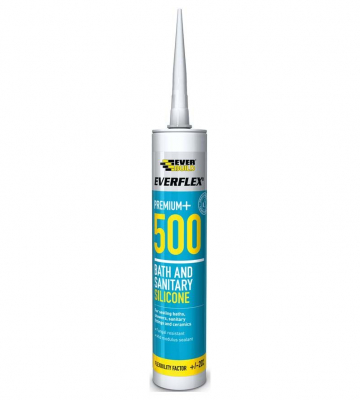 Everbuild 500 Bath & Sanitary Silicone 295ml