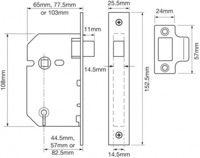 Union 2657 Mortice Latch