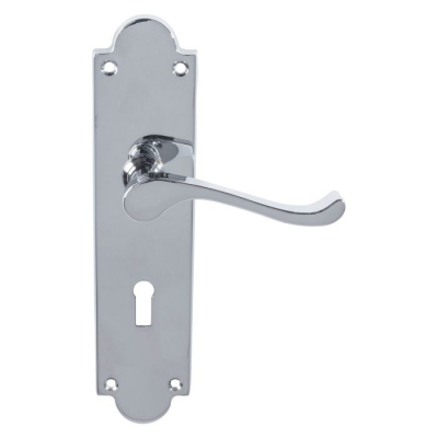 Carlisle Brass Victorian Scroll Lever on Shaped Backplate Contract Range
