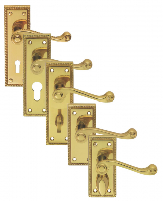 Carlisle Brass Georgian Brass Lever On Backplate