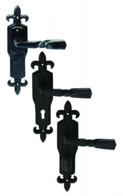 Carlisle Brass Ludlow Black Antique Barley Twist Lever On Gothic Backplate