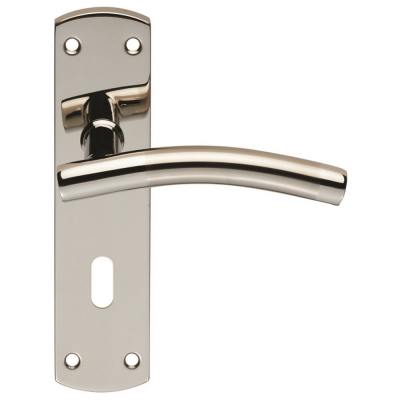 Eurospec Steelworx 201 Stainless Steel Curved Lever On Backplate