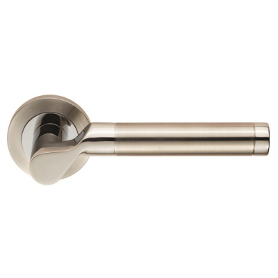 Eurospec Steelworx SWL1009 Duo Lucerna Lever Handle on Rose