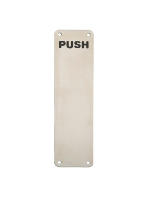 Steelworx FPP Push Symbol Finger Plate Satin Stainless Steel