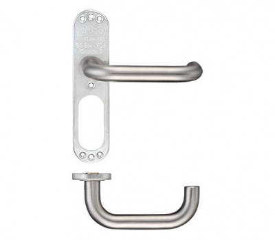Zoo Hardware ZCSIP19SP 19mm Tubular Return to Door Lever on Inner Plate/Short Plate