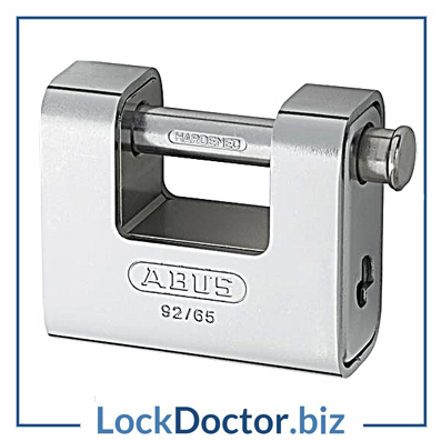 ABUS 92 Series Steel Clad Brass Sliding Shackle Shutter Padlock