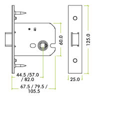 Zoo Hardware ZUKF Flat Latch