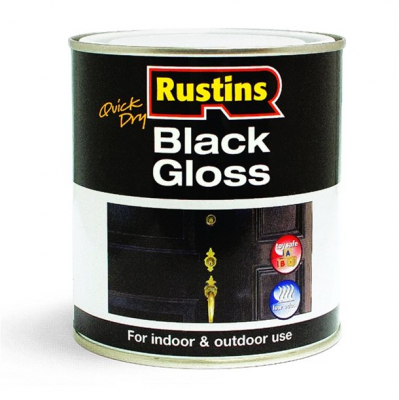 Rustins Quick Dry Black Gloss Paint