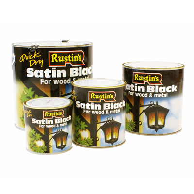 Rustins Quick Dry Satin Black Paint