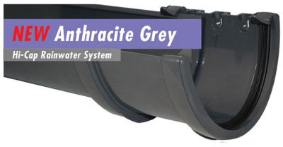 FloPlast Half-Round Anthracite Grey Gutter & Fittings