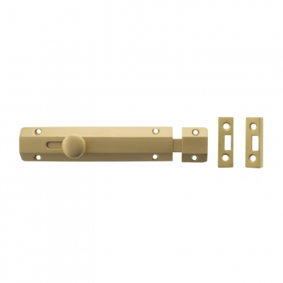 ASB6SB 6Inch Surface Door Bolt Satin Brass