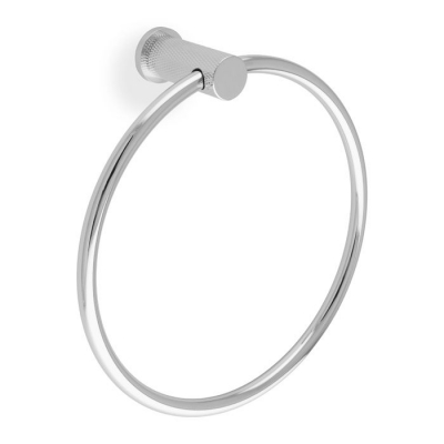 Brunel Diamond Knurled Towel Ring AW451PC Polished Chrome