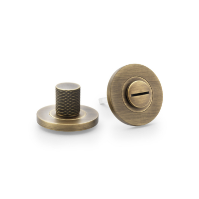 AW790AB Knurled Thumbturn and Release Antique Brass