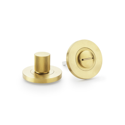 AW790SBPVD Knurled Thumbturn and Release Satin Brass PVD