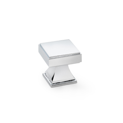 JESPER SQUARE CUPBOARD KNOB 30mm POLISHED CHROME