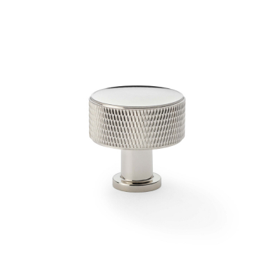 LUCIA KNURLED CABINET KNOB 29MM (POLISHED NICKEL)