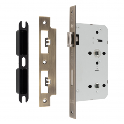 EUROSPEC DIN LIFT TO LOCK ROLL ER DEADLOCK ANTIQUE BRASS