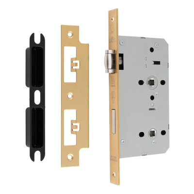 EUROSPEC DIN LIFT TO LOCK ROLL ER DEADLOCK SATIN  BRASS