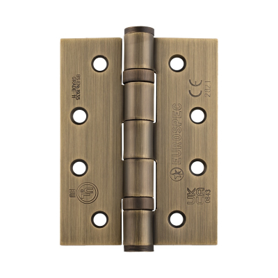 EUROSPEC HIN1433/11AB GRADE 11 BALL BEARING HINGE102X76 ANTIQUE BRASS PAIR