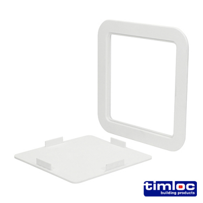 WHITE PLASTIC ACCESS PANEL PANEL 205 X 205