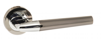 Tennessee Lever on Round Rose Black Nickel / Polished Chrome (S37R)