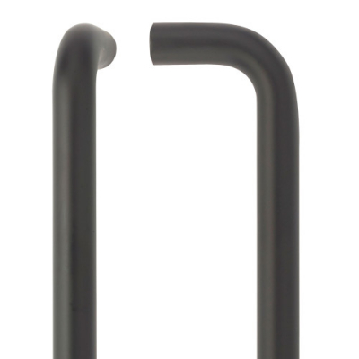 ZCSD300 300x19 POWDER COAT BLACK 19mm D PULL HANDLE GRADE 304