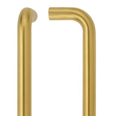 ZCSD300 300x19 SATIN BRASS PULL HANDLE GRADE 304 BOLT THROUGH