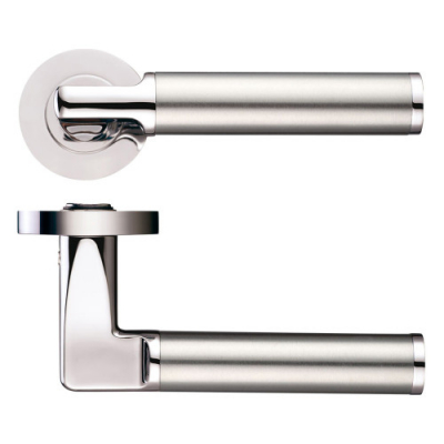 MILAN LEVER ON ROUND ROSE POL NICKEL/SATIN SS ZPZ030PNSS