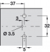 HAFELE 322.86.750 Mounting Plate, Super Compact Cruciform, for Grass Click On System Hinges