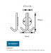 Steelworx Double Coat Hook HCH1015